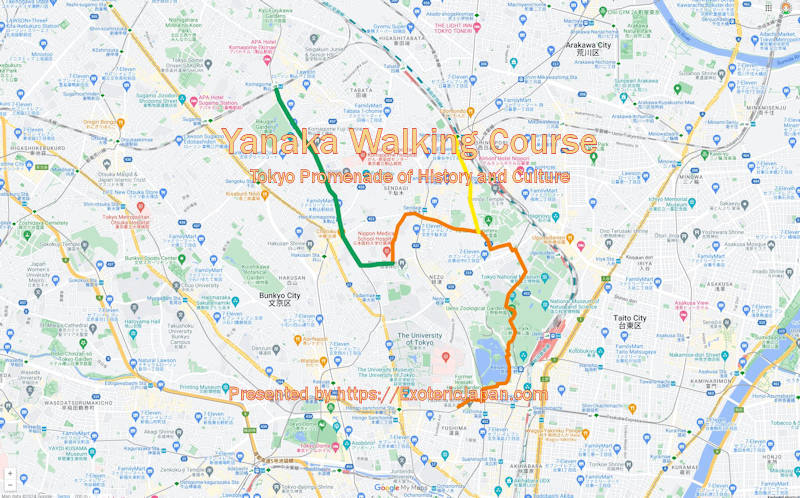 Course 8 - Yanaka Course 6.4km | お堀端コース 大手町―神田小川町