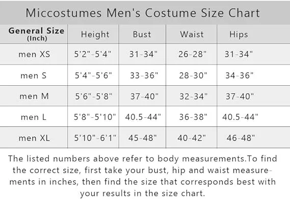 miccostumes Mens Anime Corps Cosplay Costume Uniforms