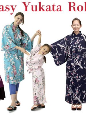 Women's Easy Yukata Robe casual cotton kimono for summer