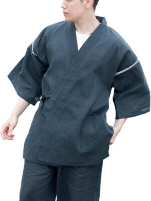 Men's Japan Kimono Jimbei SIJIRAORI 100% Cotton