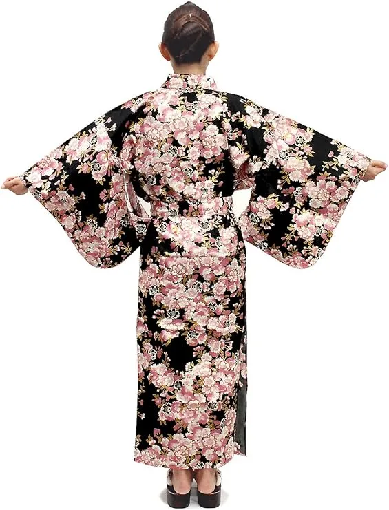 Women's Easy Yukata Robe casual cotton kimono for summer