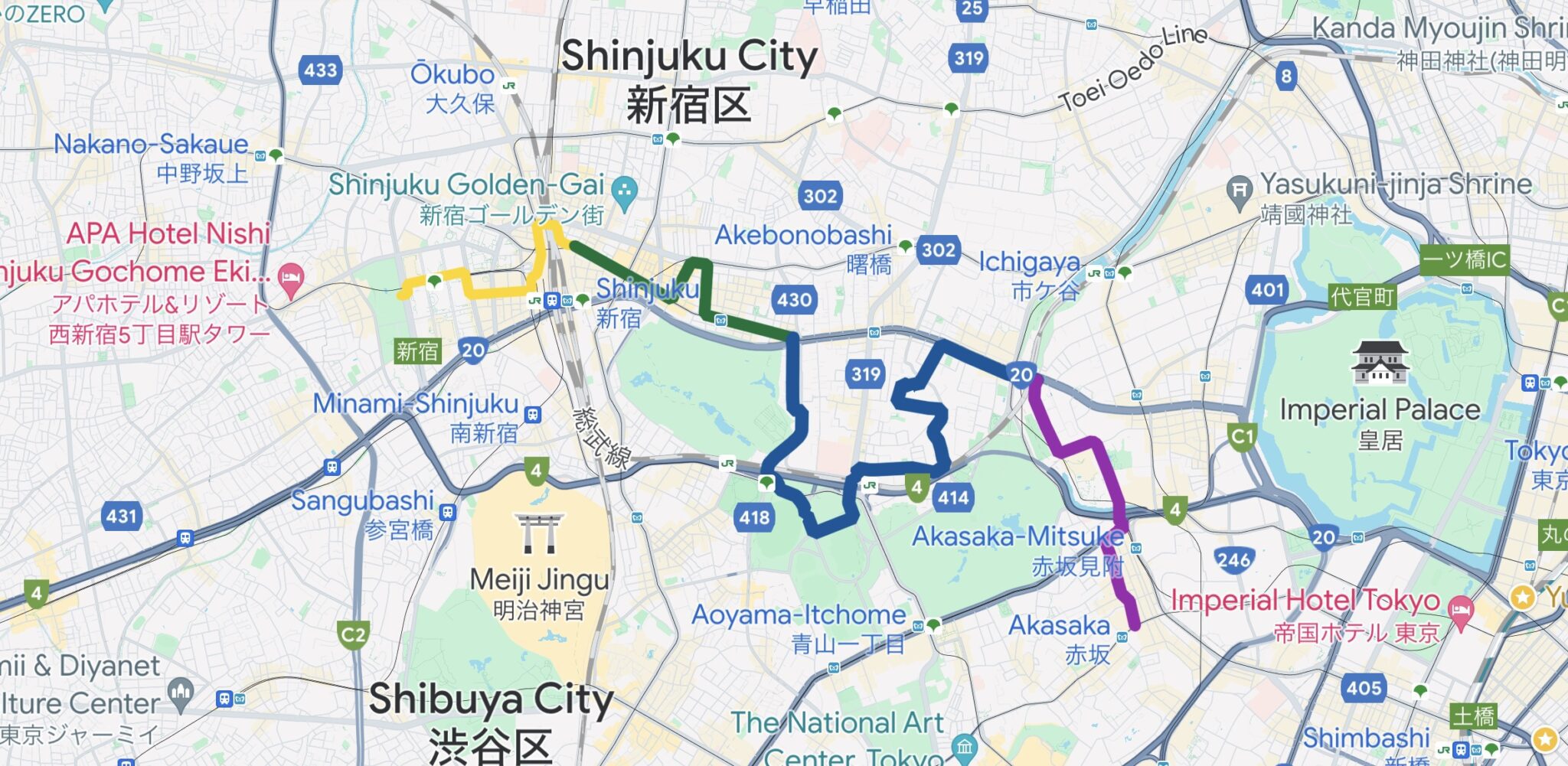 Shinjuku Walking Course (新宿コース)