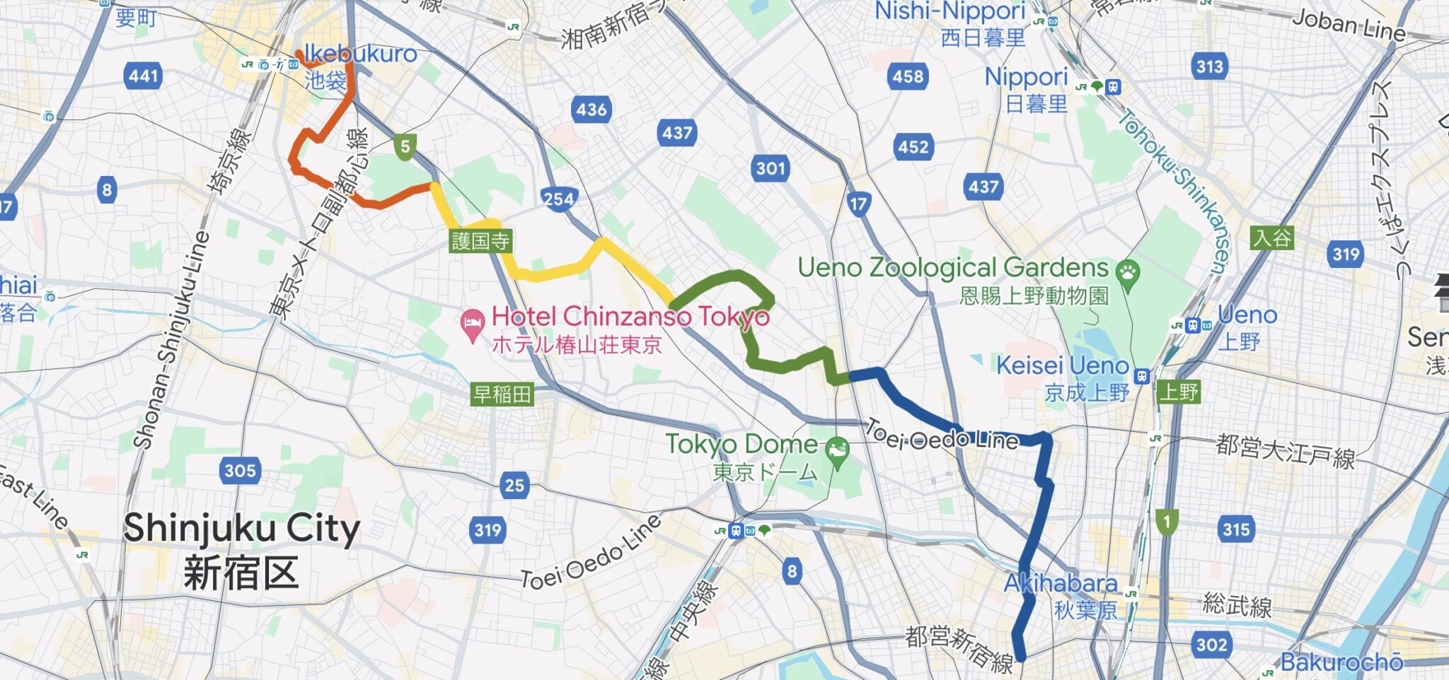 Ikebukuro Walking Course 10 km | 池袋コース