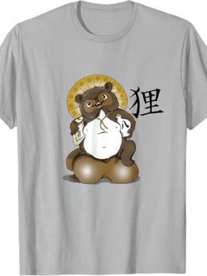 Tanuki Bake-danuki Exoteric Japan, Japanese Culture, Japanese Raccoon Dog Lucky Sack Shirt T-Shirt